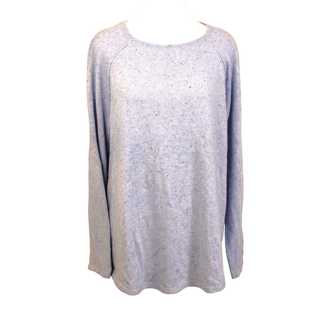 Women's Karen Scott Scoop Neck Tunic Sweater, Heathered Light Blue